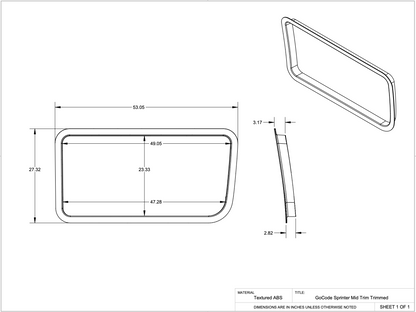 Mercedes Sprinter Universal Driver Mid Trim Ring