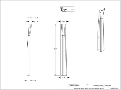 Ford Transit D Pillar Trim Kit