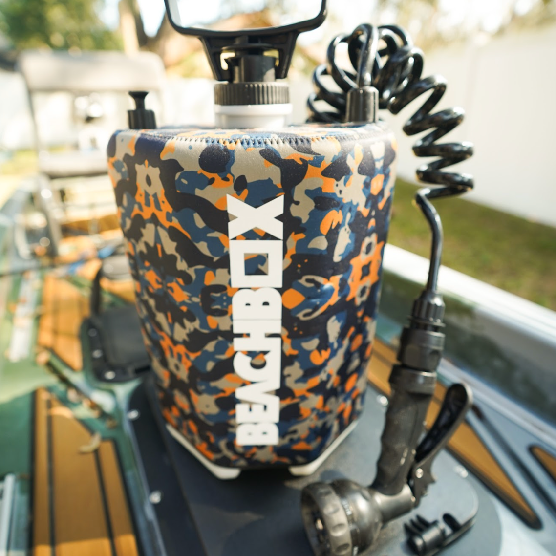 BeachBox Portable Camping Shower Tank - Camo
