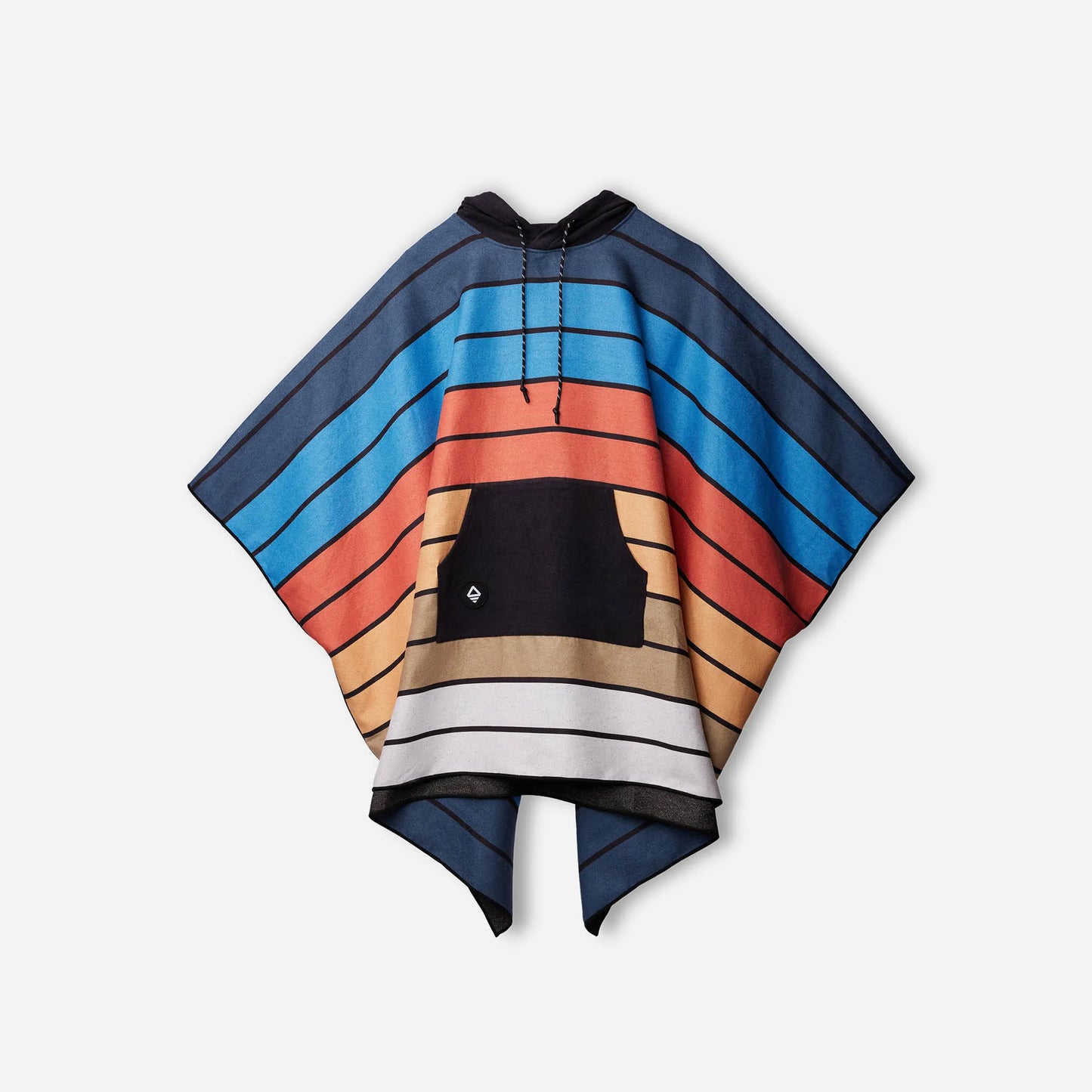 Poncho Towel: Stripes Blue Orange