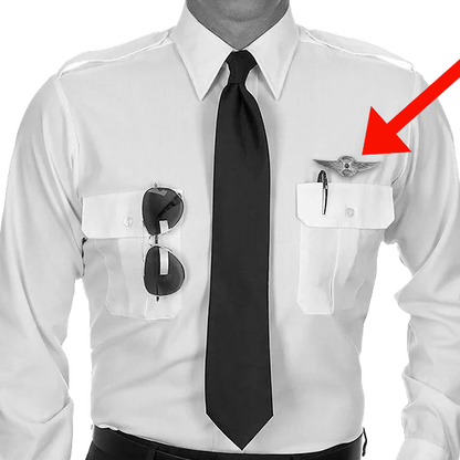 BL4-018 Full size Silver UAS FAA Commercial Drone Pilot Wings pin