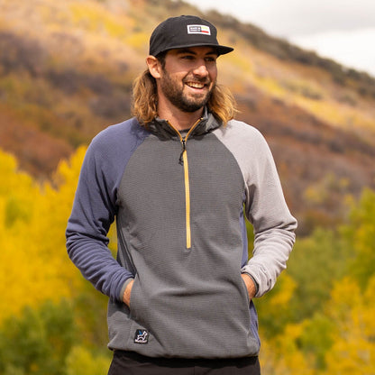 Men's Half-Zip Hooded Pullover Ultralight 115