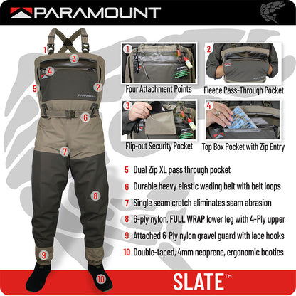 SLATE Breathable Stockingfoot Chest Wader