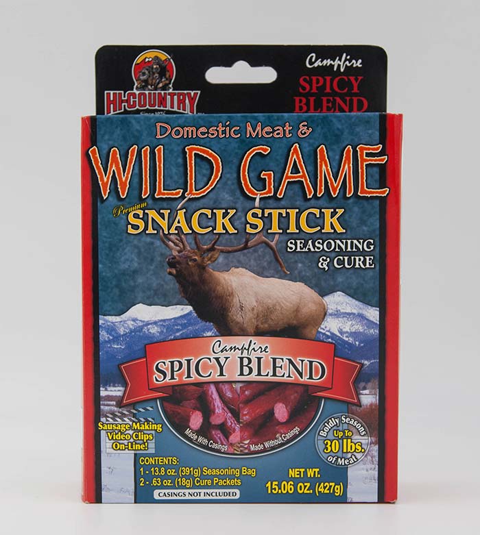 Wild Game Spicy Flavor Snack Stick Sausage Seasoning & Cure Kit