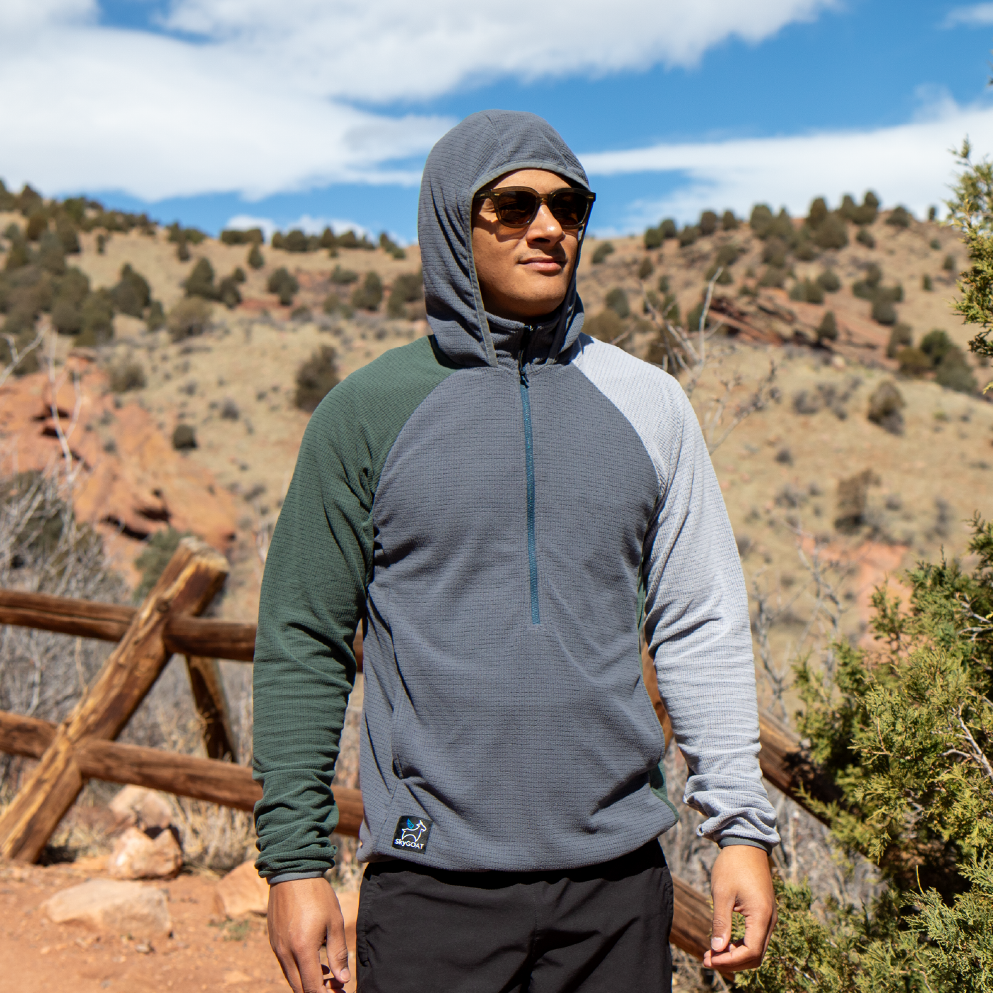Men's Half-Zip Hooded Pullover Ultralight 115
