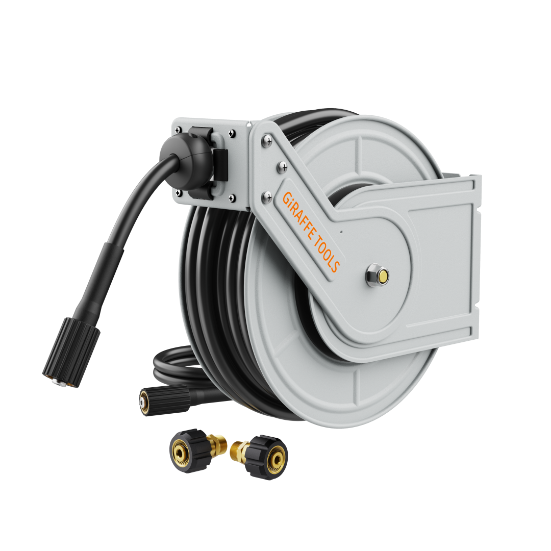 Giraffe Tools Retractable Pressure Hose Reel-1/4in