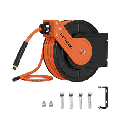 Giraffe Tools Retractable Air Hose Reel-Alloy Steel Reel-3/8in