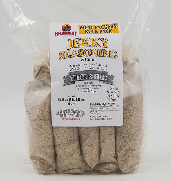 Wild Game 6-Pack Three Pepper Jerky Seasonings Kit