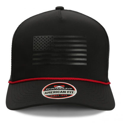 Ridgeline Thin Red Line-trucker Hat American Flag Rope Cap