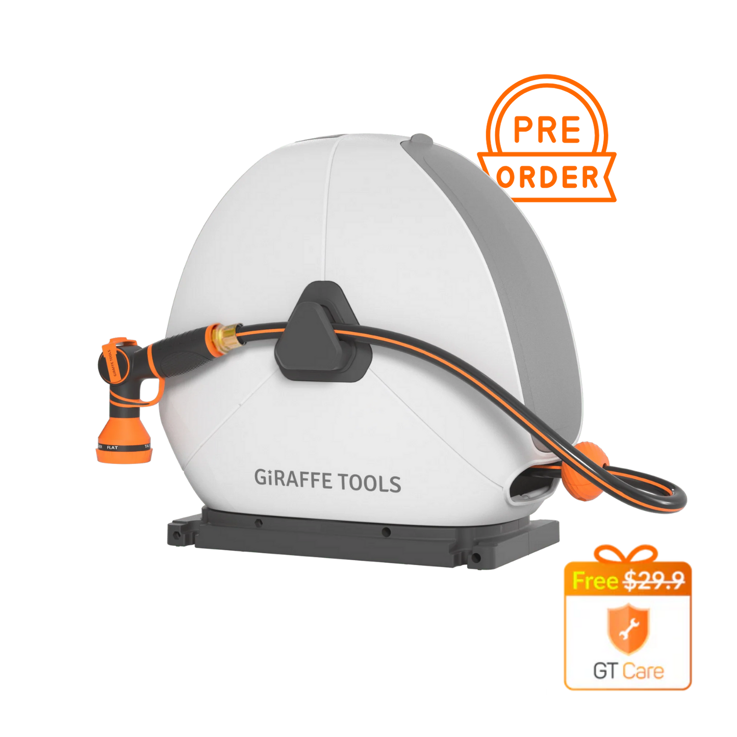 Ground-Mounted Retractable Hose Reel 82ft-130ft