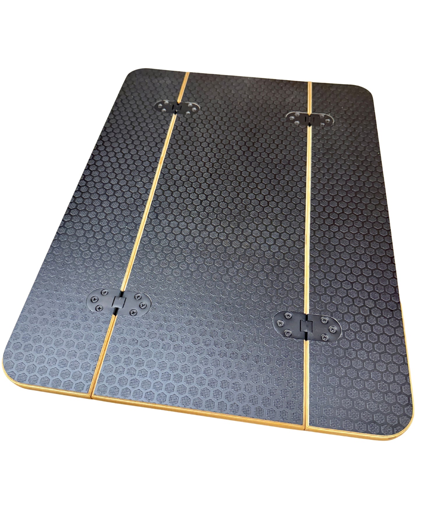 Folding Black Hex Lagun Table 1/2" Thick For Camper Vans and RVs