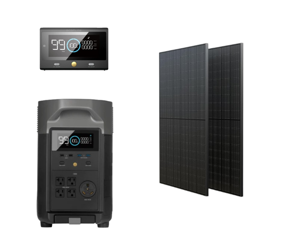 EcoFlow DELTA Pro Bundle + 2x 400W (800W) Solar Panels