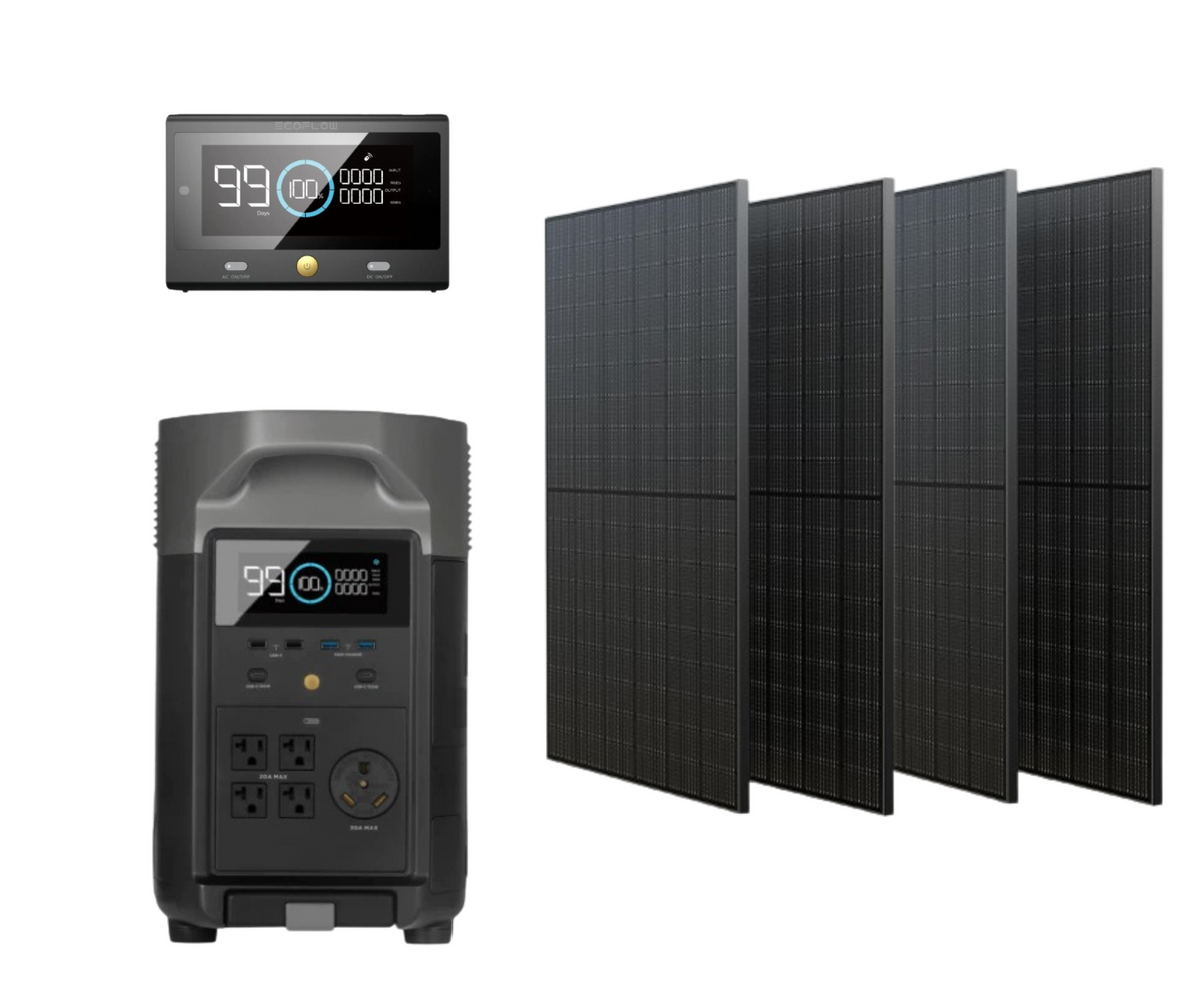 EcoFlow DELTA Pro Bundle + 4x 400W (1600W) Solar Panels