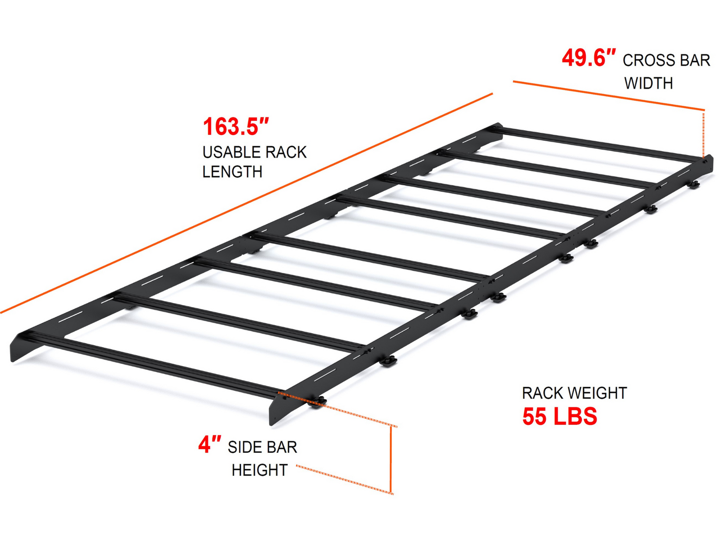 SPRINTER 170" HIGH ROOF STEALTH ROOF RACK