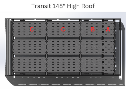 TRANSIT VAN STRATA ROOF RACK HIGH ROOF 148"