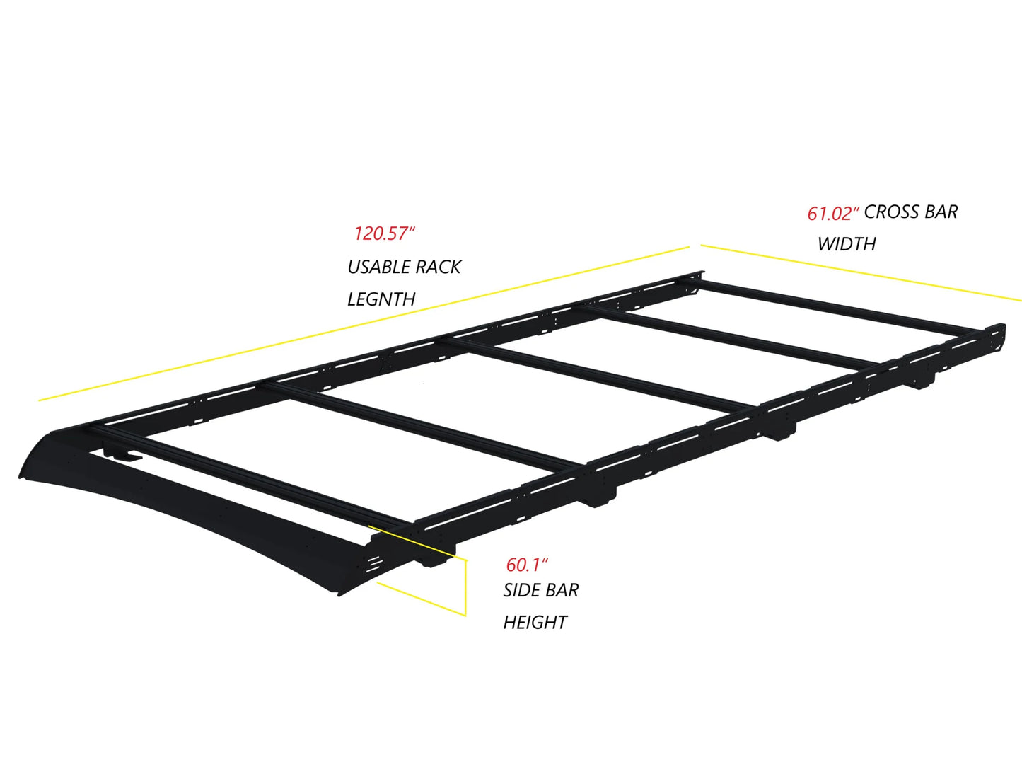 Transit 148" EXT High Roof Rack + Fiamma F45S 11'6"