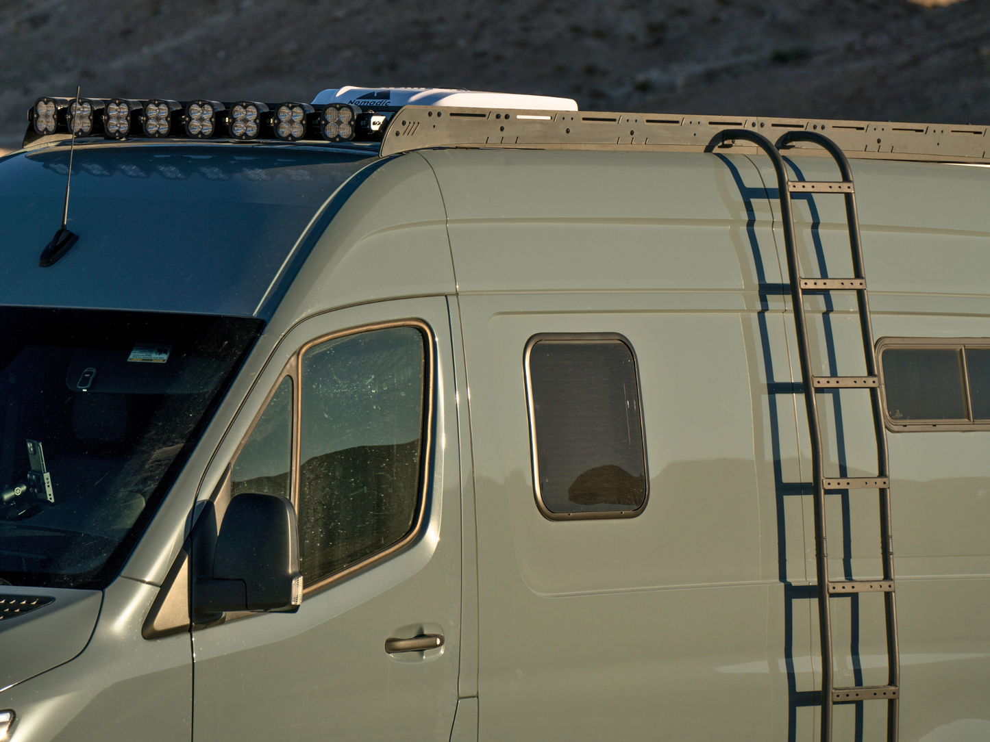 Sprinter 144" High Roof Rack + Fiamma F45S 10'1"