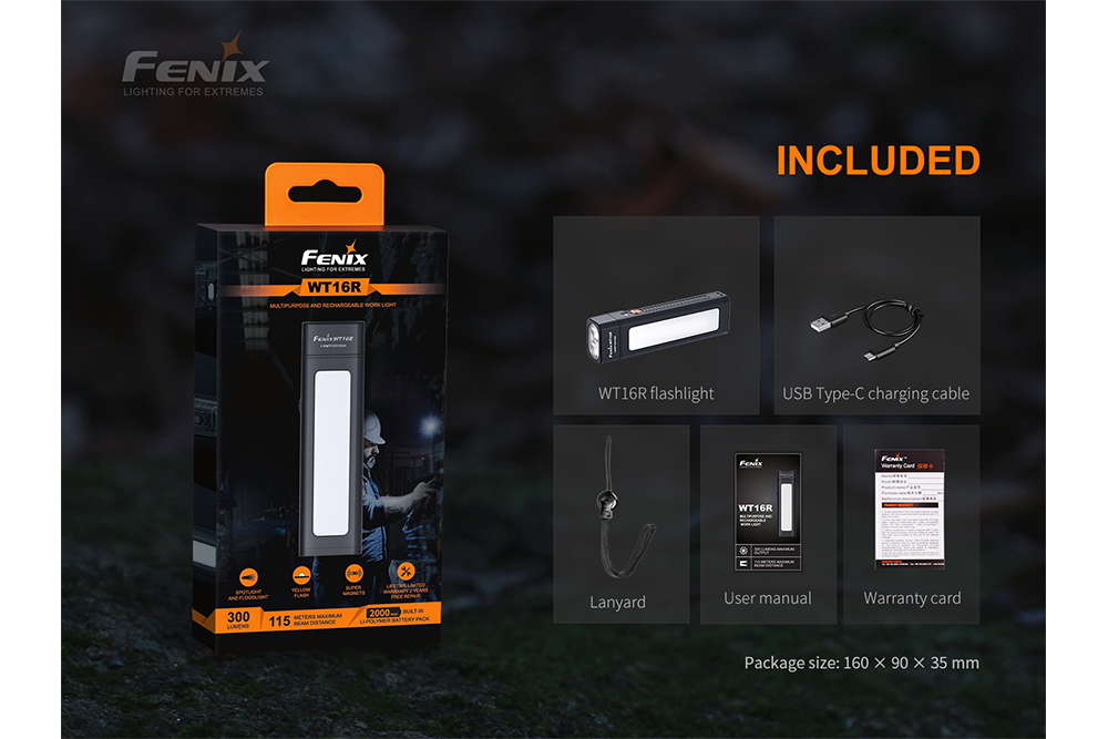 Fenix WT16R Rechargeable Work Light