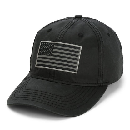 Waxed Cloth American Flag Dad Cap