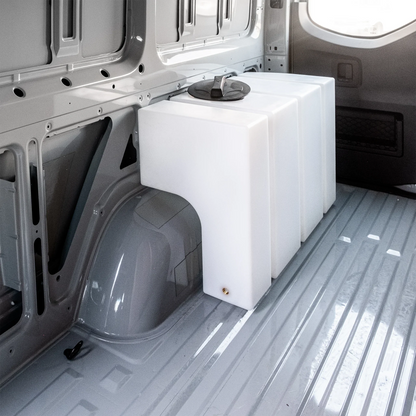 Wheel Well Fresh Water Tank – 59.4 Gal – Sprinter 144" WB & 170" WB – Custom Van Schmiede