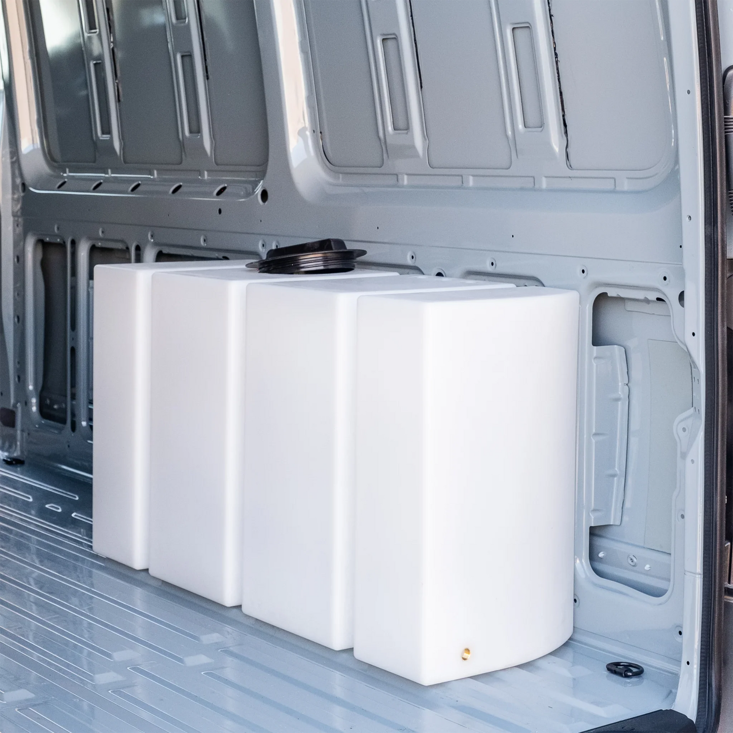 Wheel Well Fresh Water Tank – 59.4 Gal – Sprinter 144" WB & 170" WB – Custom Van Schmiede