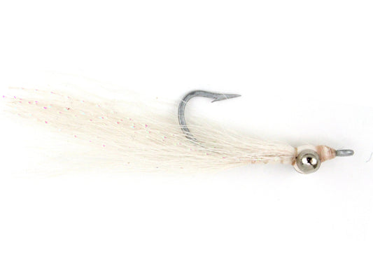 Heavy Clouser Deep Diving Minnow, Size 2 | White Sea Trout | Qty. 3 | Wild Water Fly Fishing