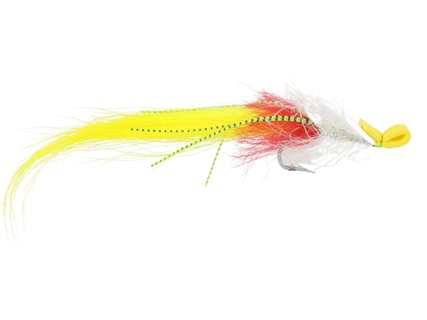 White and Yellow Foam Saltwater EP Fly Fly Tying Material Kit, size 2/0