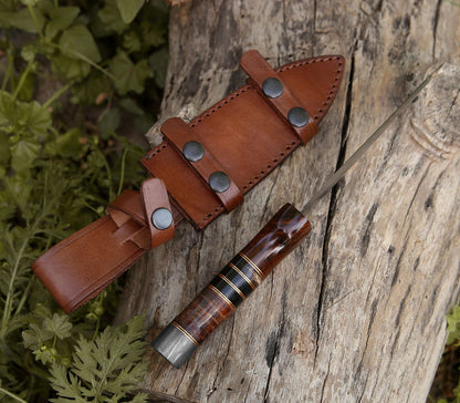 Cloud Damascus Dagger with Sheath