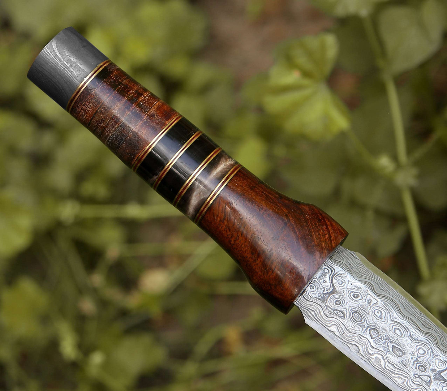 Cloud Damascus Dagger with Sheath