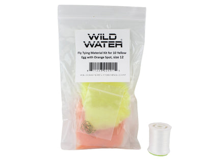 Yellow Egg Fly Tying Material Kit, size 12 | Wild Water Fly Fishing