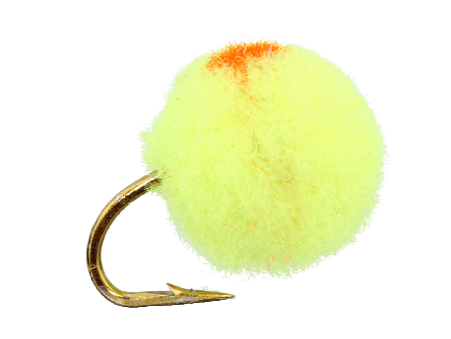 Egg Fly, Size 12 | Yellow with Orange Spot | Qty. 6 | Wild Water Fly Fishing