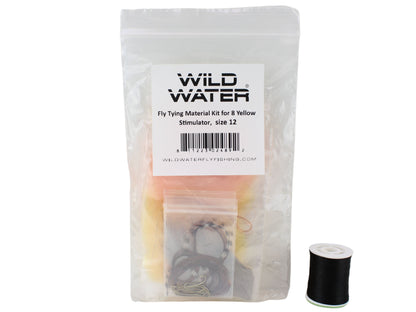 Yellow Stimulator Fly Tying Material Kit, size 12 | Wild Water Fly Fishing