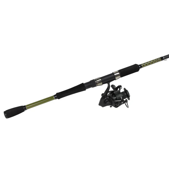 6'6" Medium Heavy Action Spinning Rod and Reel Package, 1 Piece Fiberglass/Graphite Spinning Rod  |4000 Spinning Reel | FORTIS