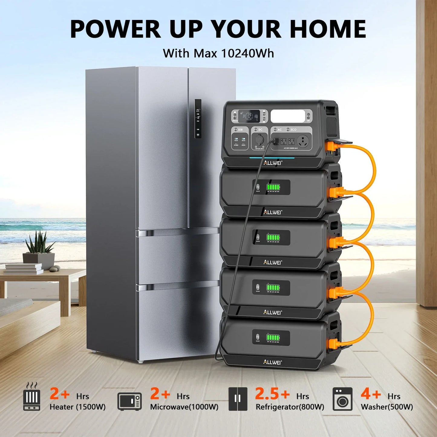 ALLWEI B200 PRO Expansion Battery for PPS2400 Power Stations