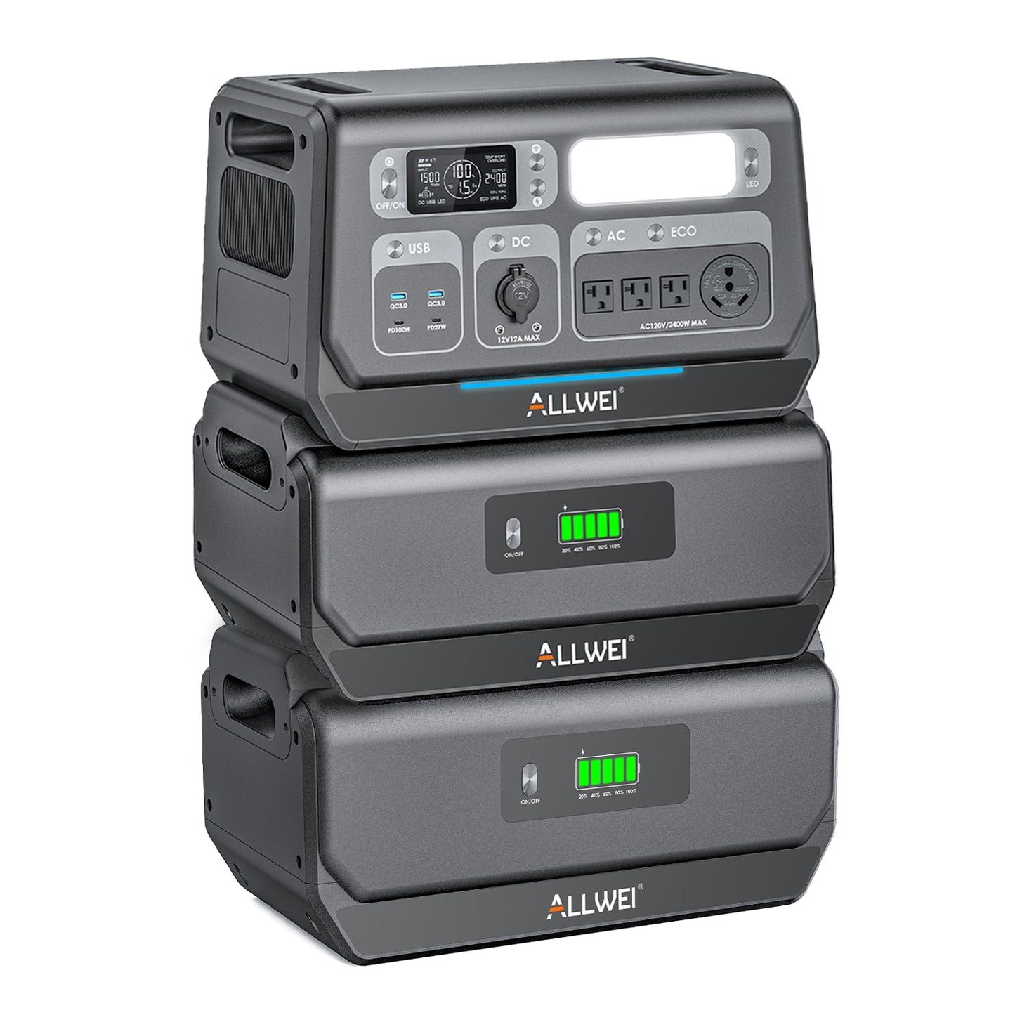 ALLWEI PPS2400+2* B200 PRO | Home Battery Backup up to 6kWh