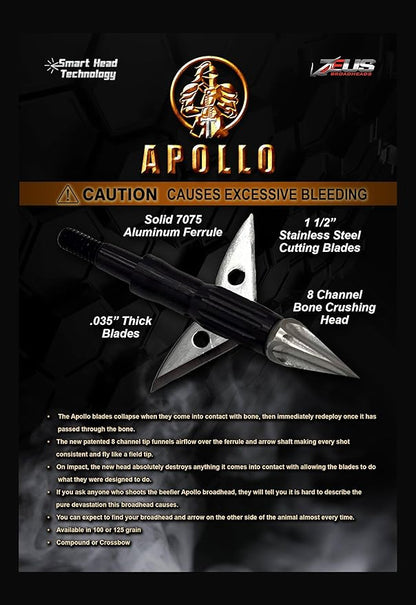 APOLLO 125 GRAIN BROADHEADS (3 PACK) (FORMERLY HERA)