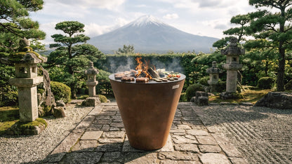 Arteflame One Series 40″ — XXL Flat-Top Charcoal Grill & Fire Bowl (Single-Piece CORTEN Body)