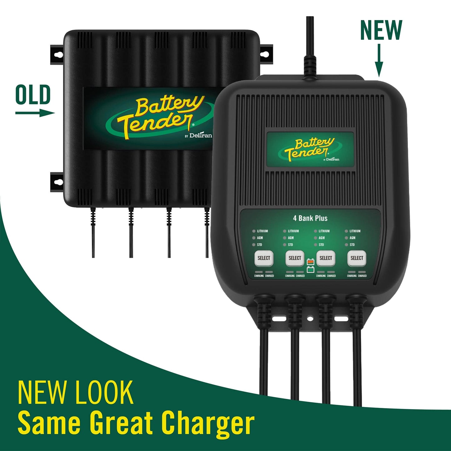 Battery Tender® 4-Bank 12V 1.25 Amp Battery Charger and Maintainer