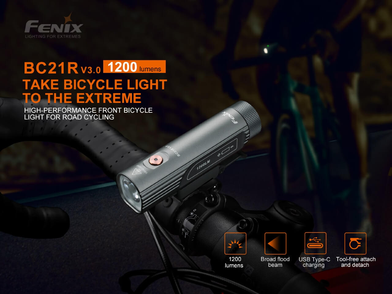 Fenix BC21R V3.0 LED Bike Light