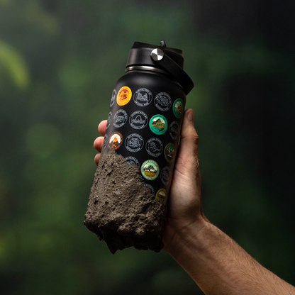Insulated National Park Sticker Bottle - Black