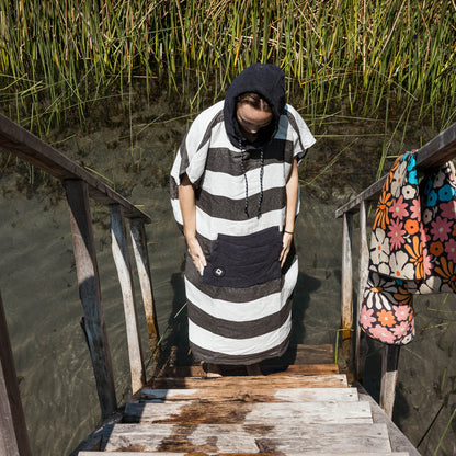 Changing Poncho: Stripes Noll Black