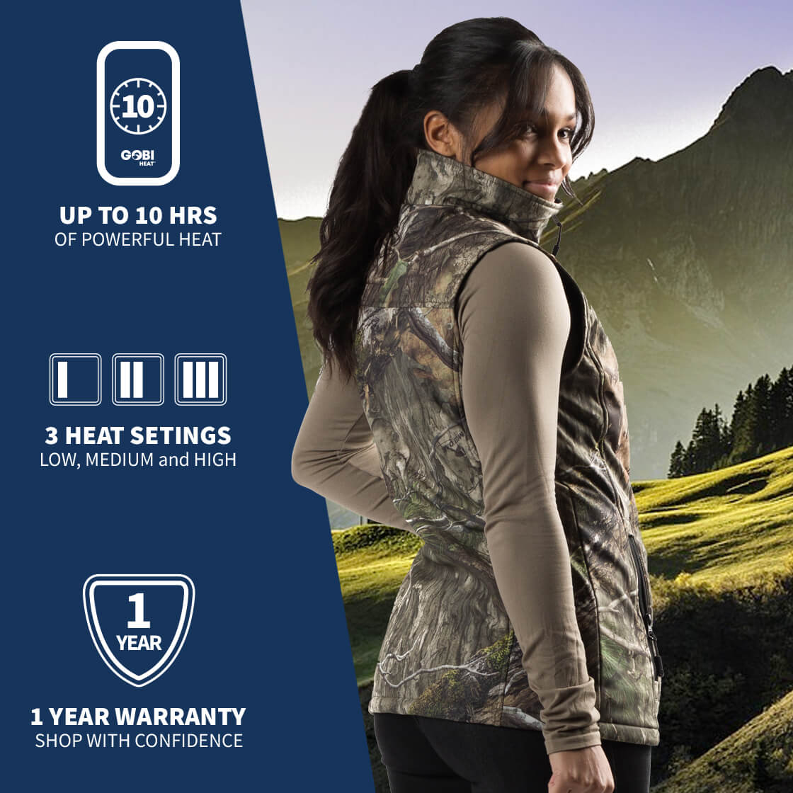 Colorado Women’s Heated Hunting Vest - Available in Mossy Oak® and Real Tree®