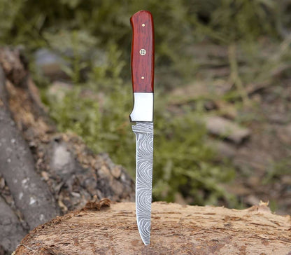 Cutmaster 10.5" Damascus Fillet Knife With Exotic Red Heart Handle