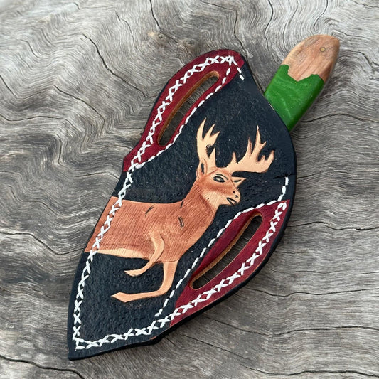 Premium Handcrafted Leather Sheath – Accommodates Fixed Blades up to 4" or Pocket Knives