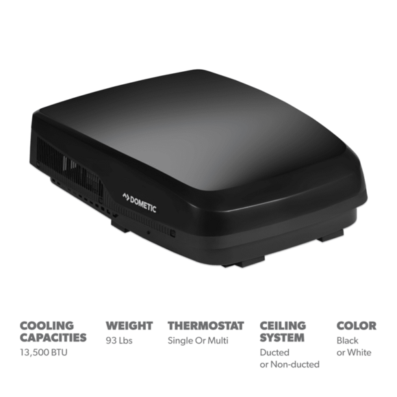 Dometic FreshJet 5 Series 11k BTU High Efficiency Low-Profile Air Conditioner - Black