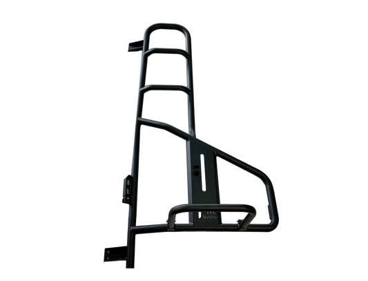 Ford Transit Two-in-one ladder and tire carrier - Aluminum