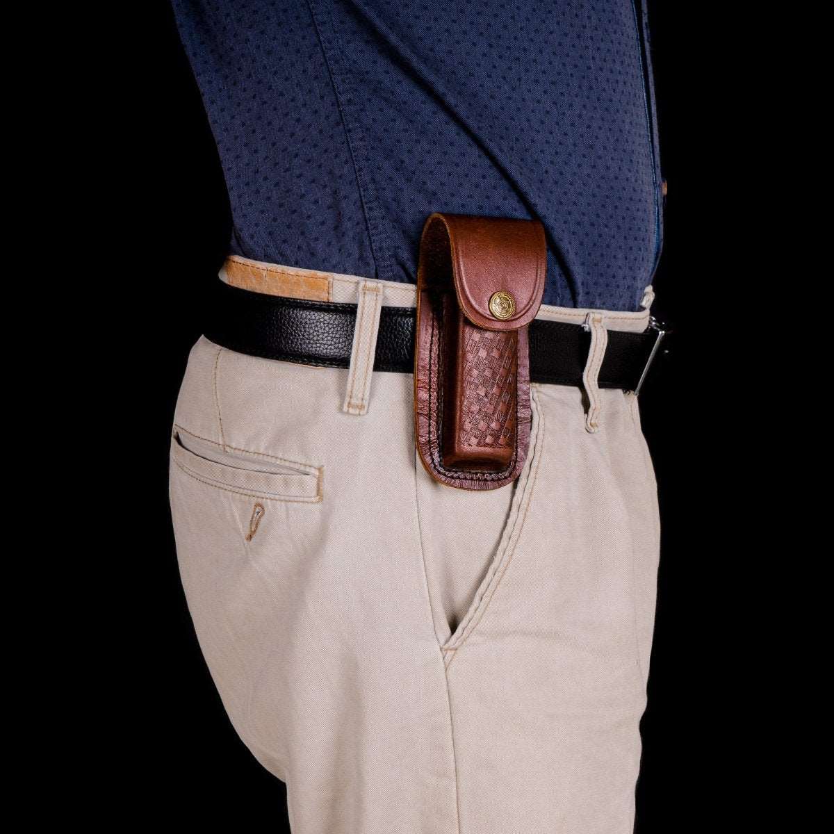 Echo Damascus Pocket Knife with Stag Horn/Antler & Rosewood Handle