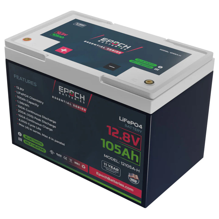 Epoch 12V Essential Series - Bluetooth & Heated LiFePO4 Battery