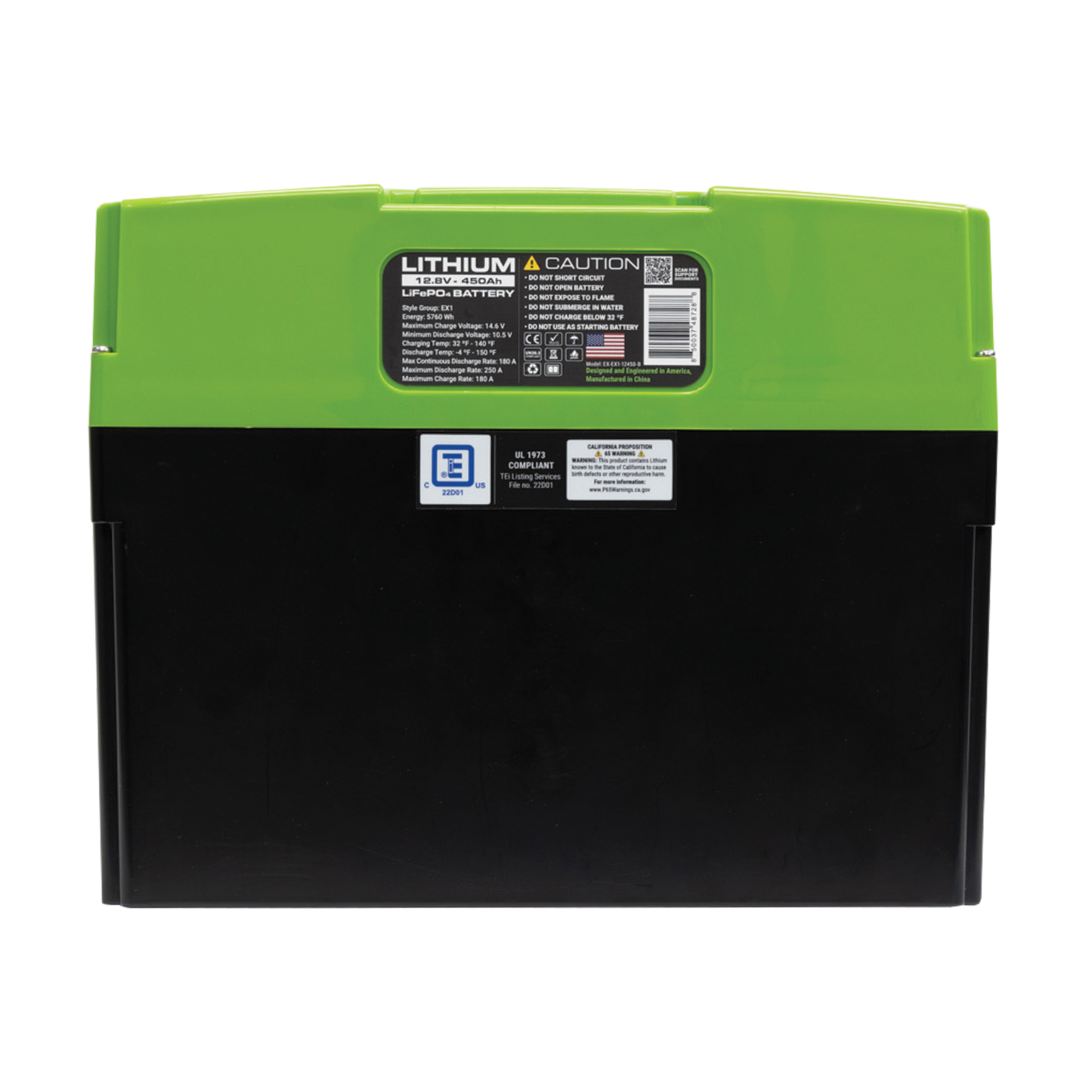 12V 450Ah LiFePO4 Lithium Battery – EX1, Bluetooth | Expion360