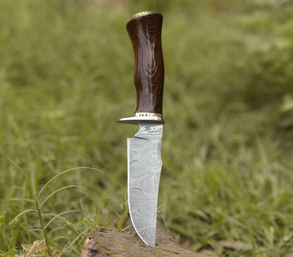 Panther Hunting Knife with Exotic Wenge Wood Handle